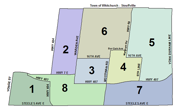 City of Markham Ward Map