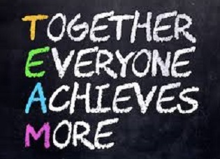 Chalkboard with TEAM - Together Everyone Achieves More